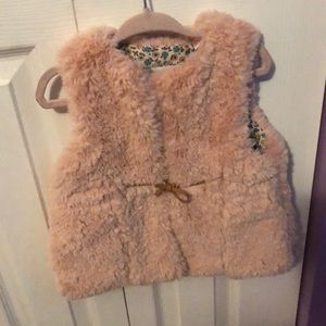 Slightly used girls fur vest